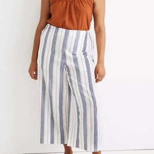 Madewell Huston Stripe Pull-On Crop Pants